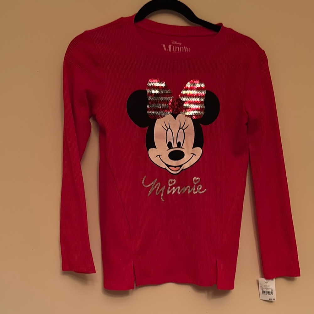 NWT Disney Minnie Mouse‎ Red Kids Shirt Large (10-12)